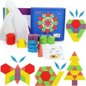 Wooden Pattern Blocks Set